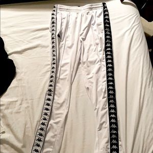 White/Black Kappa Trackpants